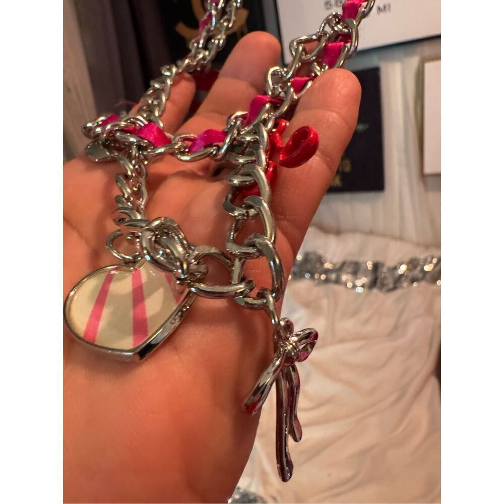 Betsey johnson Large/XL going all out 2 chain statement lips heel jewelry belt - Picture 6 of 7